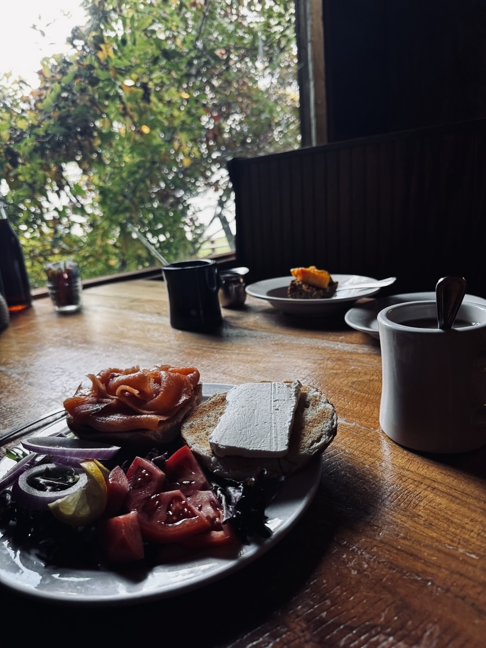 Breakfast plate by the window
